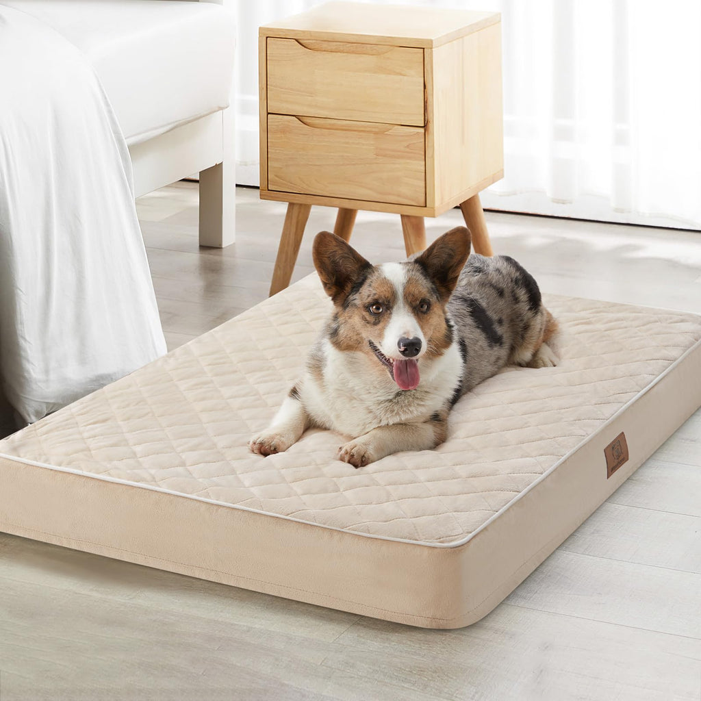 WNPETHOME Orthopedic XL Dog Bed for Crate – Waterproof, Washable Cover, Multi-Needle Quilting