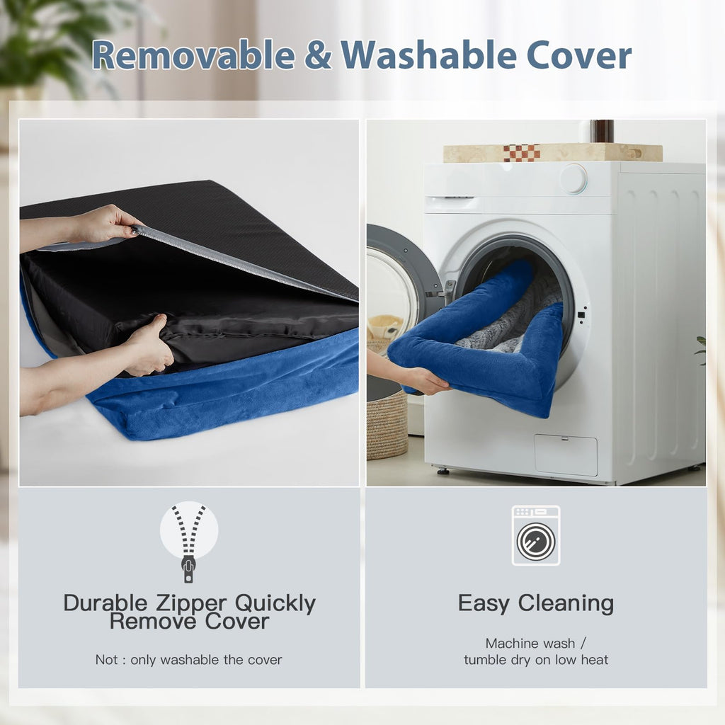 WNPETHOME XXXL Big Dog Bed – Washable Orthopedic Dog Couch with Waterproof Cover