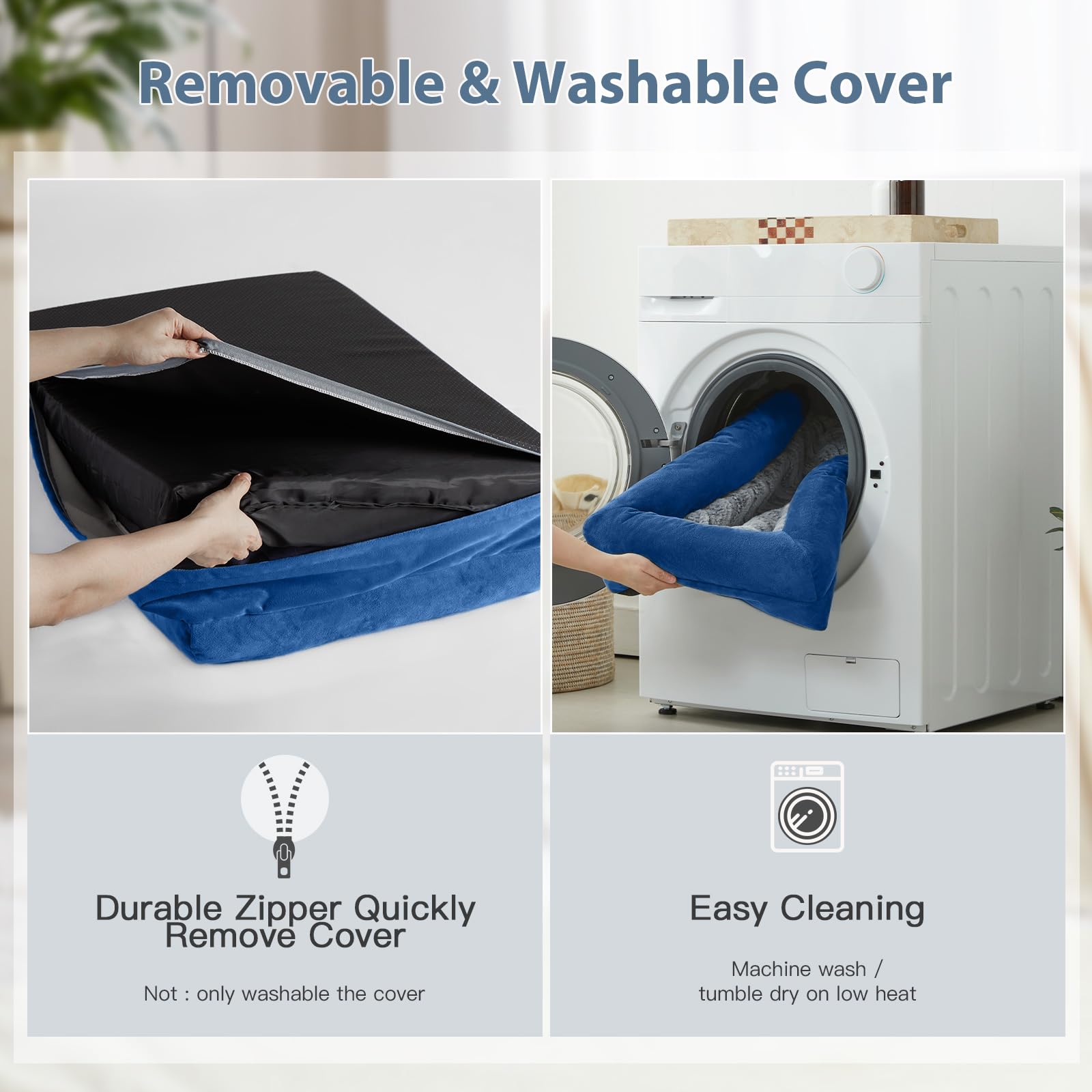 WNPETHOME XXXL Big Dog Bed – Washable Orthopedic Dog Couch with Waterproof Cover