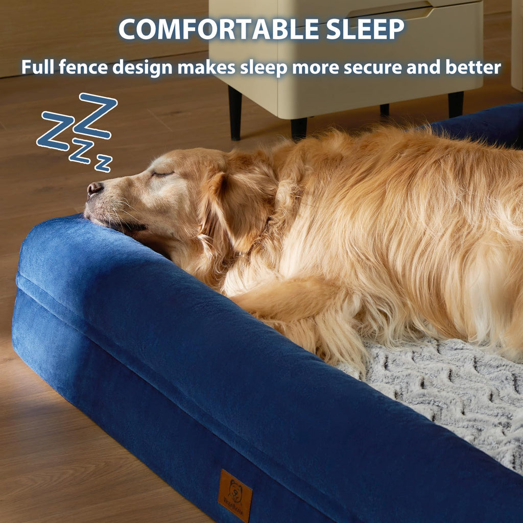 WNPETHOME XXXL Big Dog Bed – Washable Orthopedic Dog Couch with Waterproof Cover
