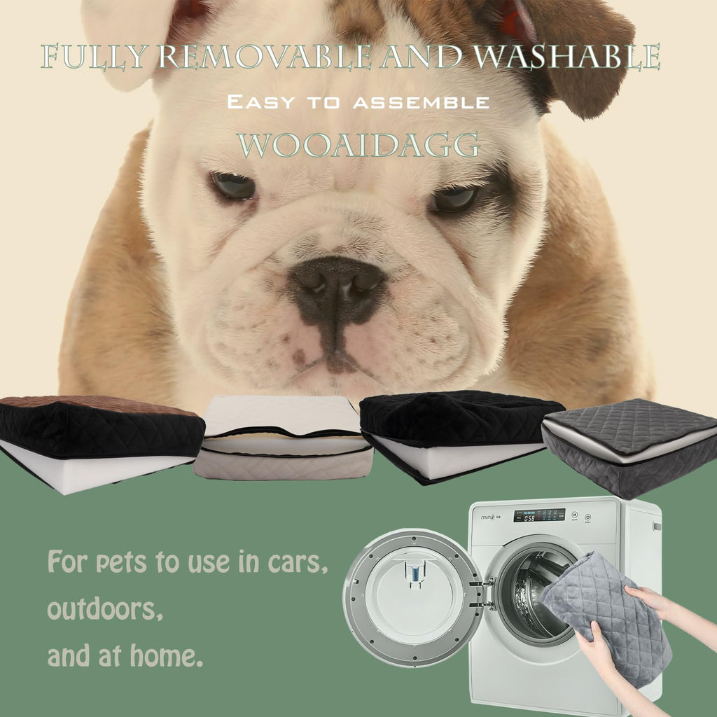 Wooaidagg Dog Car Seat for Medium Dogs – Detachable, Washable, Safe Travel Bed