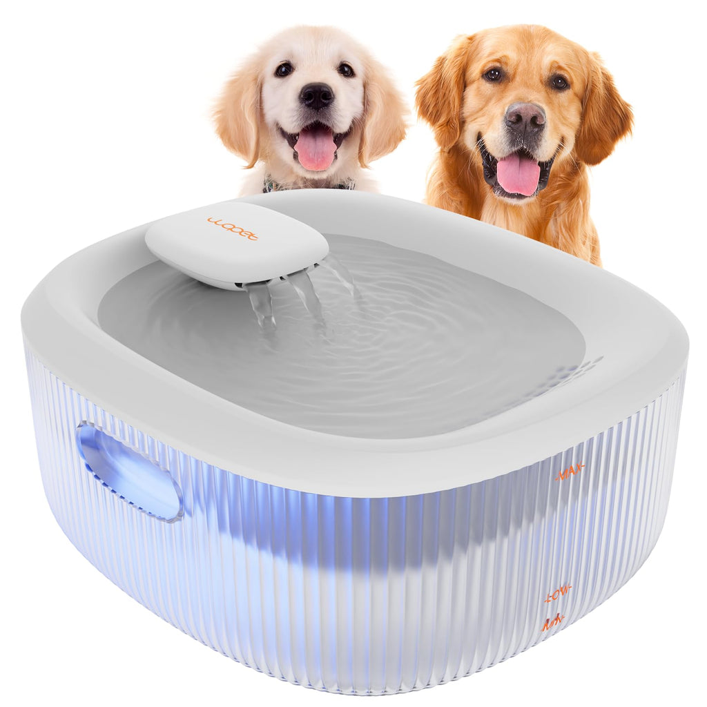 WOPET 6L Dog Water Fountain for Large Dogs — Quiet, BPA-Free Water Dispenser with Visual Level & 2 Filters