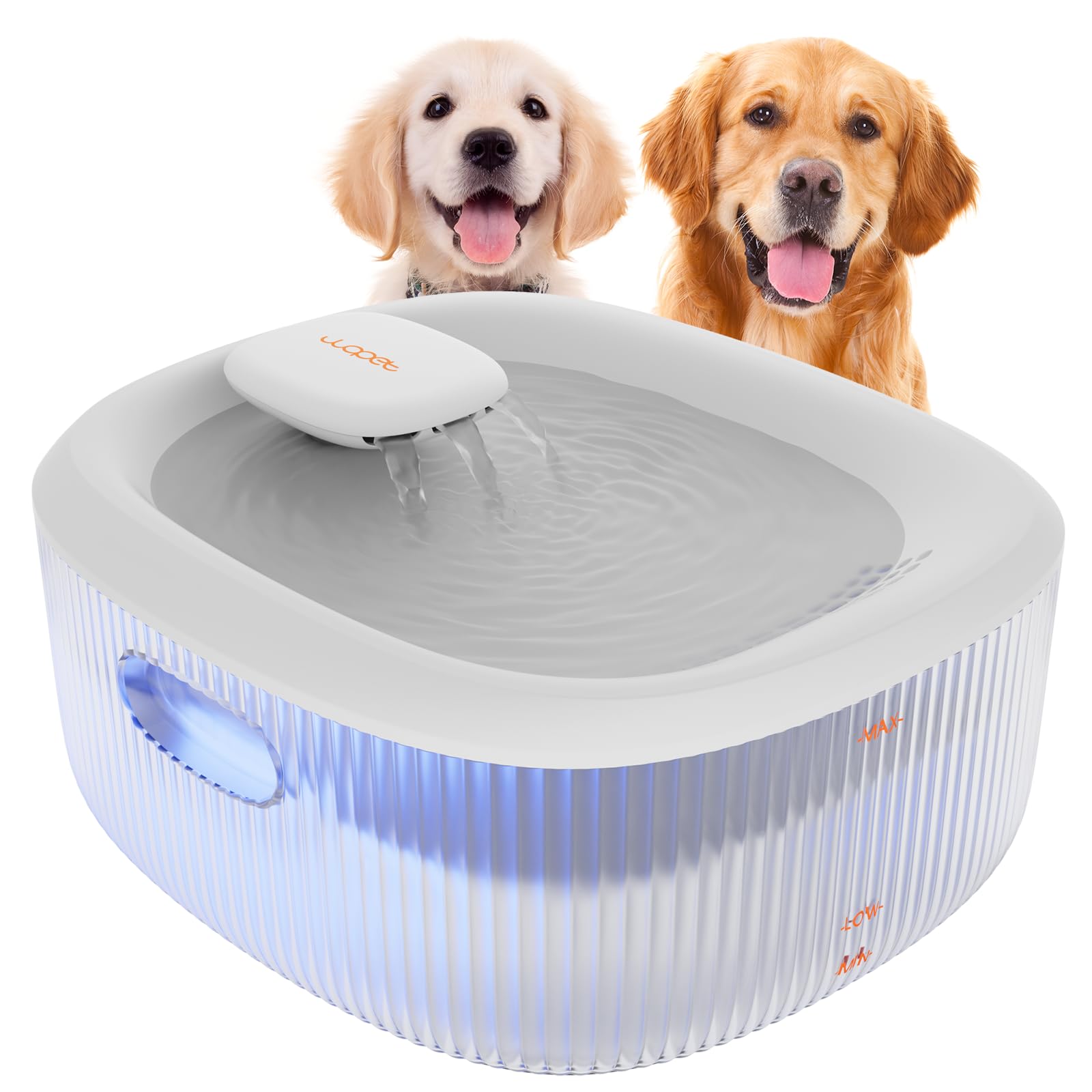 WOPET 6L Dog Water Fountain for Large Dogs — Quiet, BPA-Free Water Dispenser with Visual Level & 2 Filters