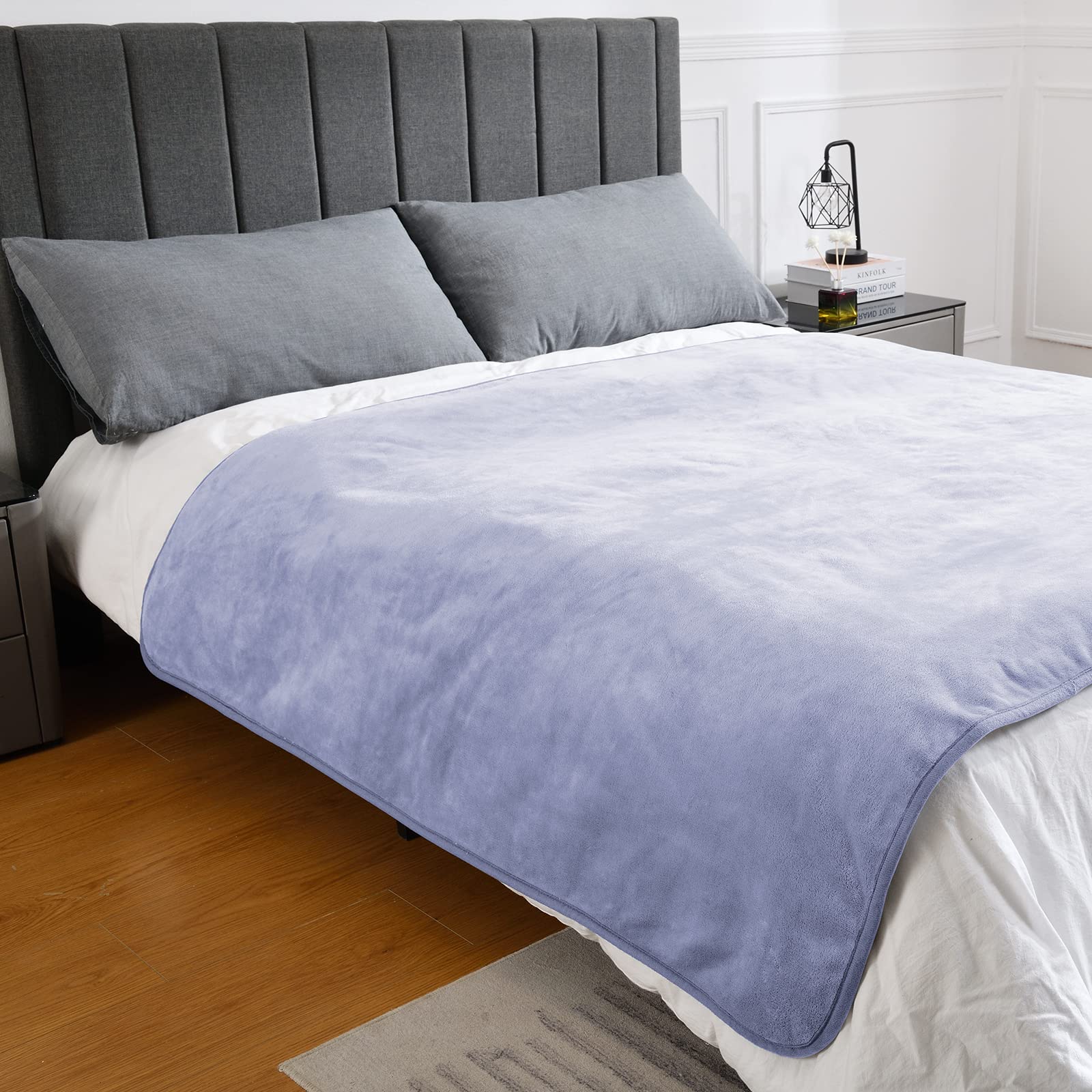 Yaning Waterproof Blanket for Bed, Couch & Sofa — Reversible Sherpa Fleece, Lilac 60x80