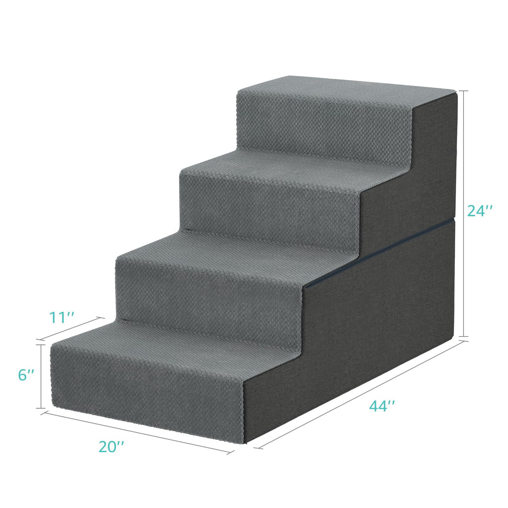 YENING Large Dog Stairs for High Beds — 24-Inch Tall, Extra Wide Pet Steps