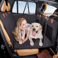 YJGF Back Seat Extender – Car Bed for Dogs, 52x25in Waterproof Dog Seat Cover & Hammock, Universal Fit (Black)