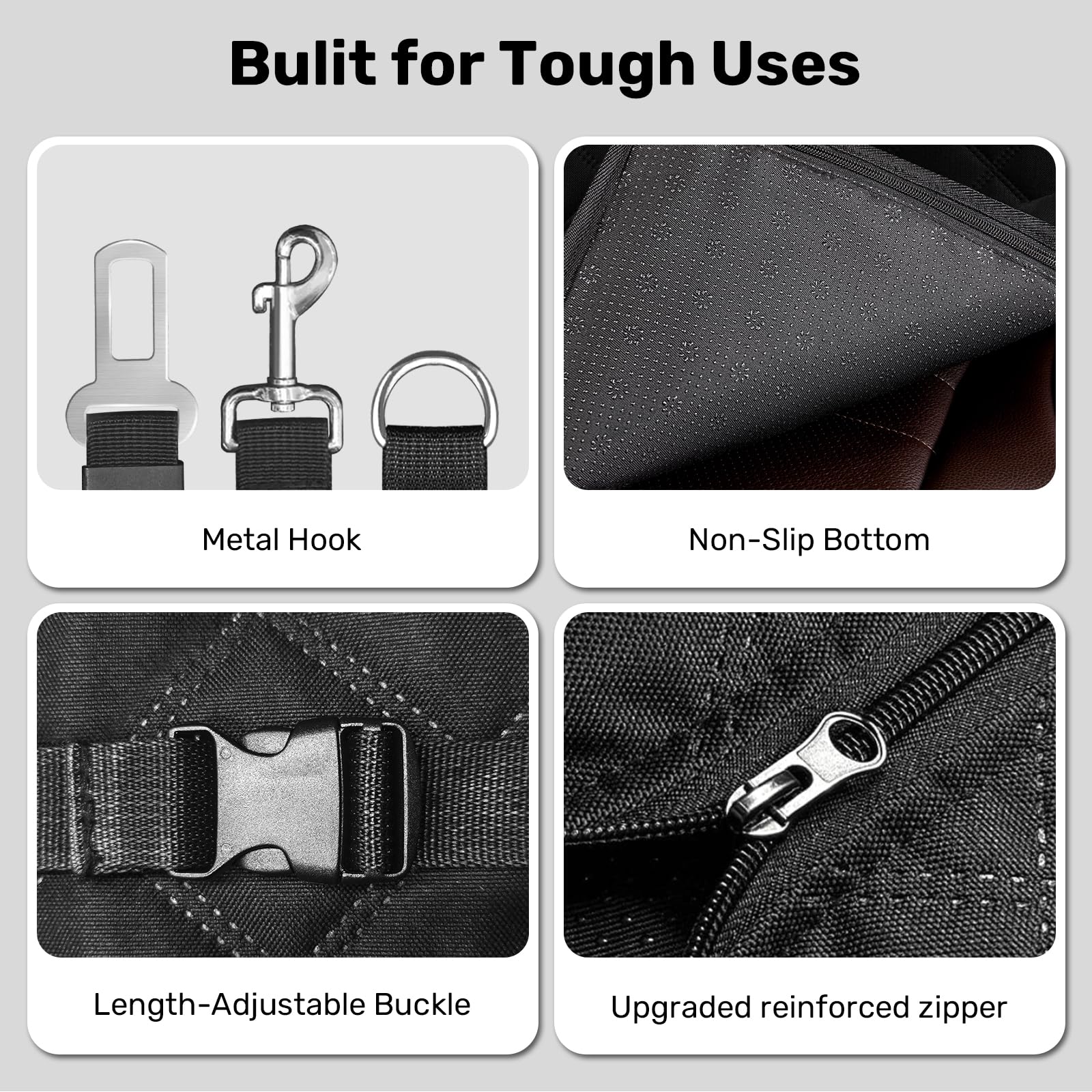 Zanch Heavy-Duty Dog Truck Seat Cover — XL Back Seat Extender, 450 lb Support