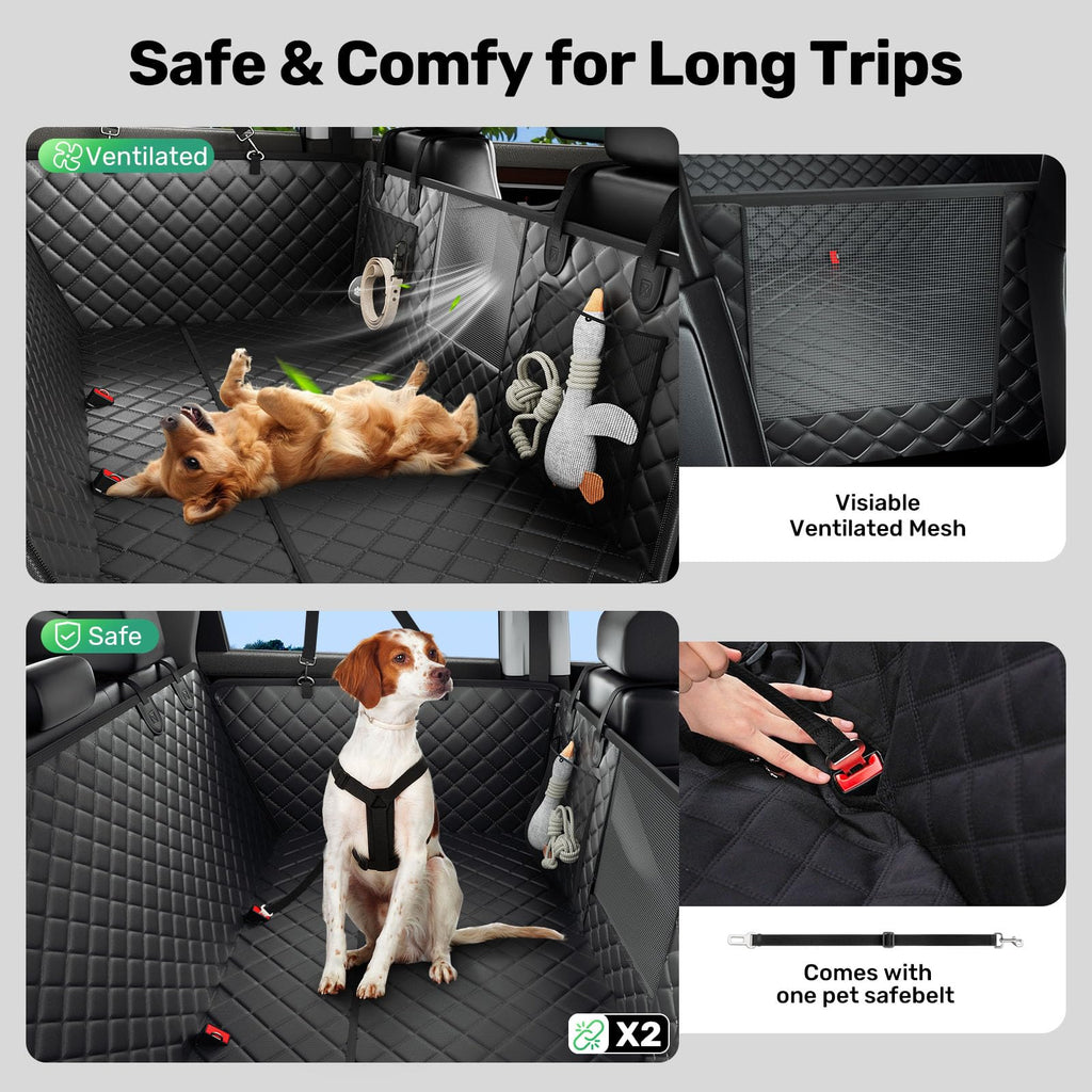 Zanch Heavy-Duty Dog Truck Seat Cover — XL Back Seat Extender, 450 lb Support