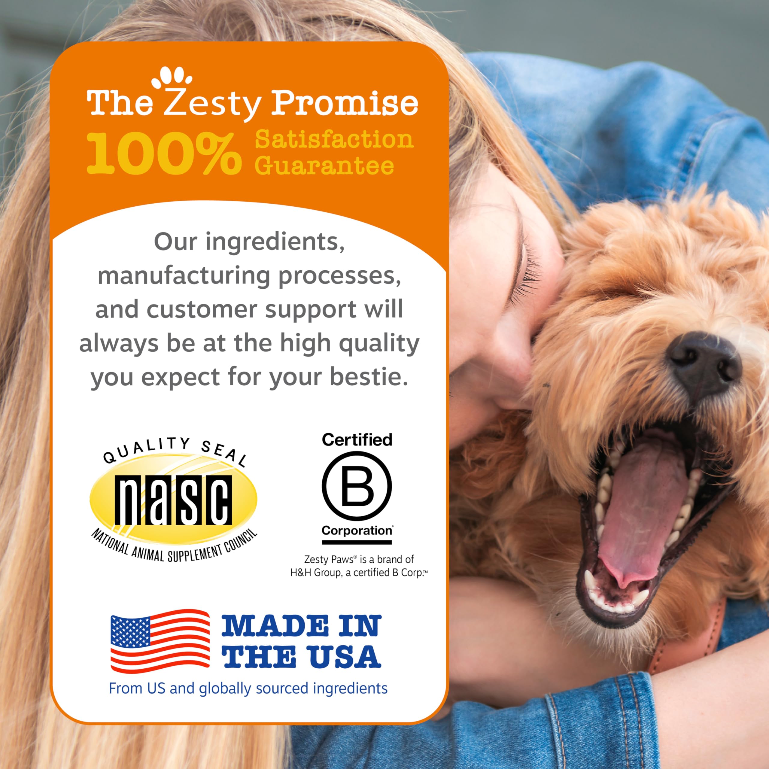 Zesty Paws Senior Advanced Calming & Cognition Soft Chews for Dogs – Brain Health, Nerve Support & Calming