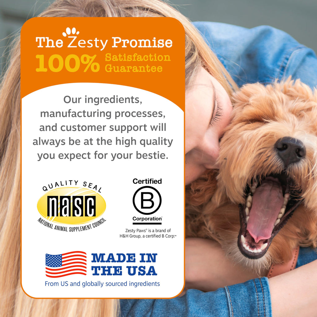Zesty Paws Eye Supplement for Dogs – Vision Support with Antioxidants & Omega-3, 90 Soft Chews