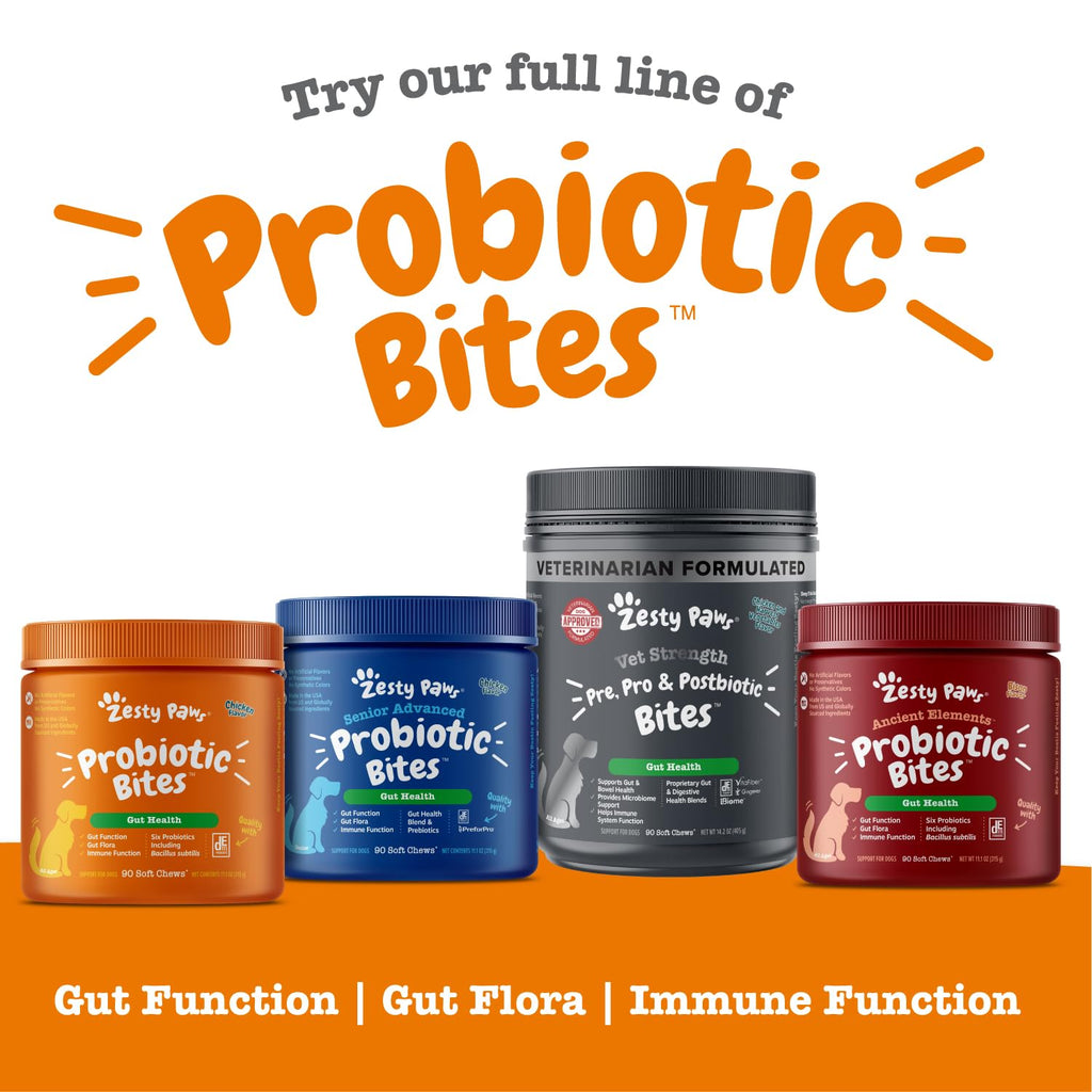 Zesty Paws Probiotics for Dogs with DE111 – Digestive Health, Immune Support, Pumpkin, 250 Ct