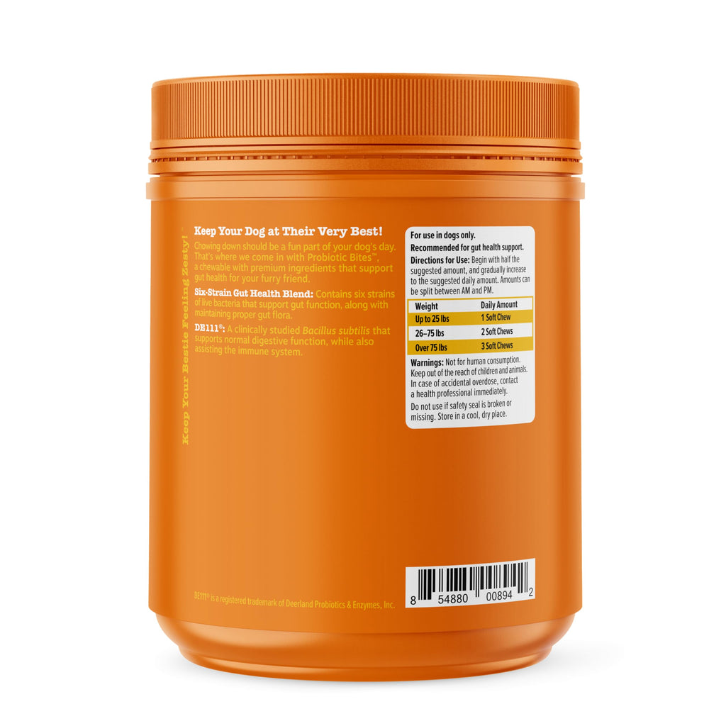 Zesty Paws Probiotics for Dogs with DE111 – Digestive Health, Immune Support, Pumpkin, 250 Ct