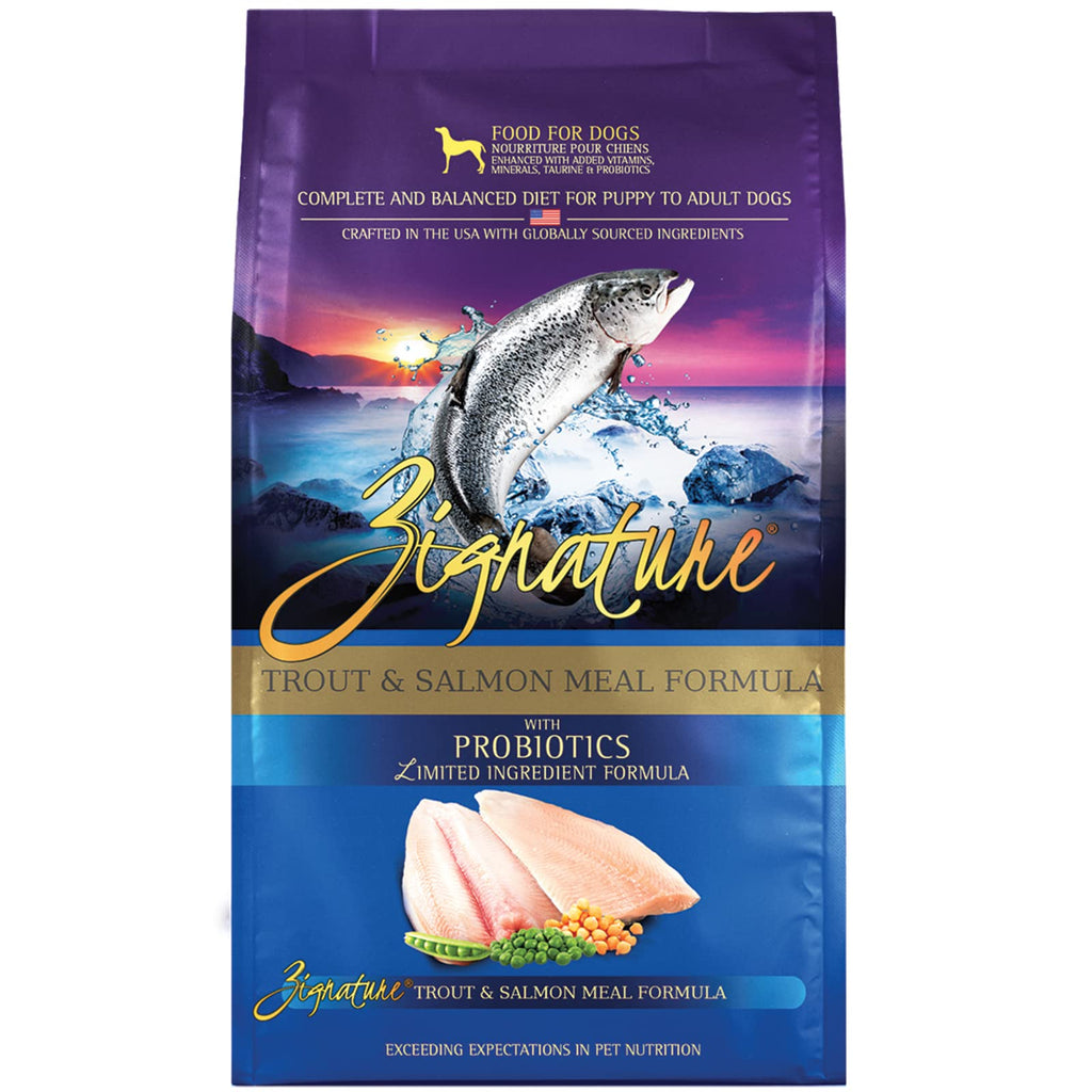 Zignature Trout & Salmon Limited Ingredient Formula Dry Dog Food – 25lb