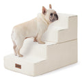 ZOMISIA 4-Step Dog Stairs for Small Dogs – 18-Inch Non-Slip Foam Pet Steps for Sofa & Bed