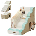ZOMISIA Dog Stairs for Large Dogs – 5-Step, 24" High, 2-in-1 with Zippers (Beige)